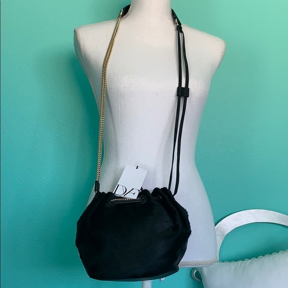 DVF LV PWR Mini Drawstring Black Bag - Picture 5 of 11